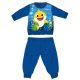 Baby Shark téli vastag baba pizsama - pamut flanel pizsama - középkék - 80