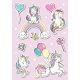 Unikornis Balloon A/4 gumis mappa