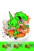 Dinoszaurusz Crazy papír asztalterítő 120x180 cm