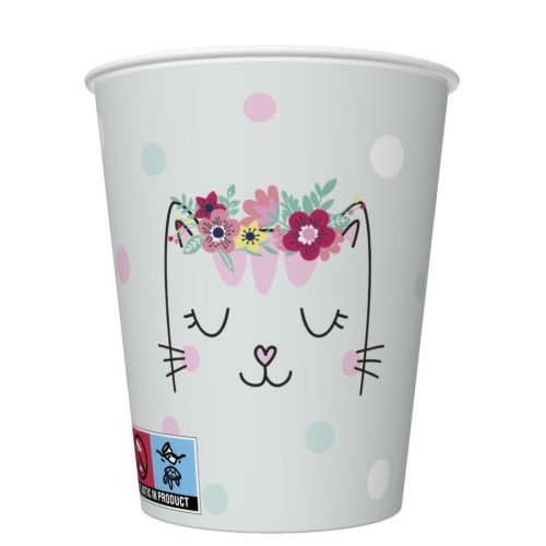 Cicás Flowers Wreath papír pohár 8 db-os 250 ml